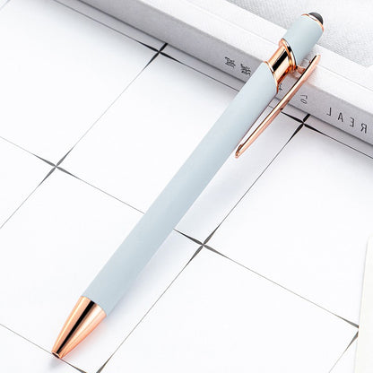 100 Pcs Light - Metal Capacitive Universal Touch Screen Stylus Ballpoint Pen Free Custom Logo Writing Stationery Office Gifts