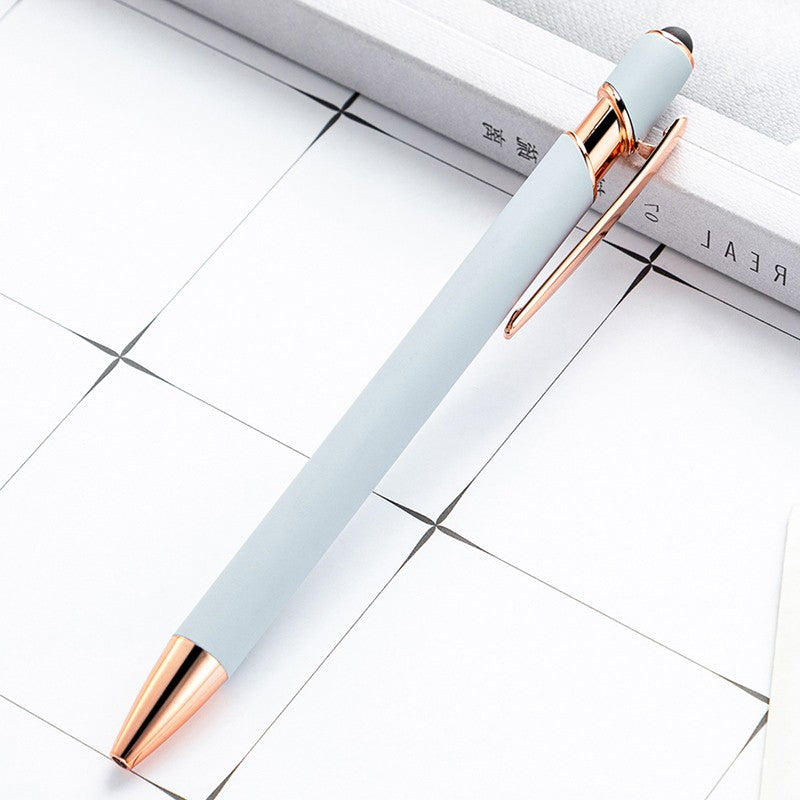 100 Pcs Light - Metal Capacitive Universal Touch Screen Stylus Ballpoint Pen Free Custom Logo Writing Stationery Office Gifts
