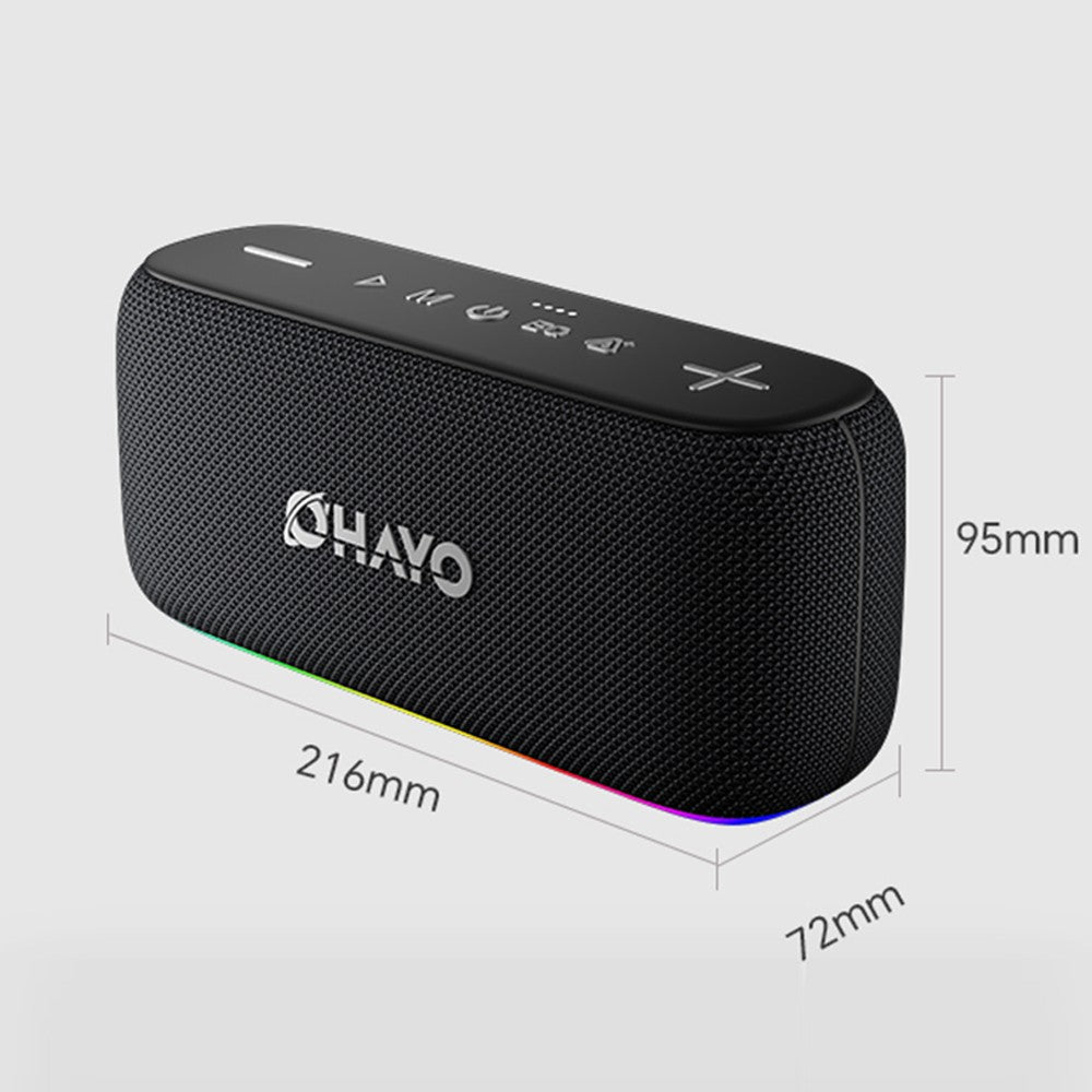 OHYAO Bluetooth 6.0 Speaker 60W Wireless Subwoofer Powerful Sound Deep Bass with RGB Lights for Outdoor Party Hiking Music Fun