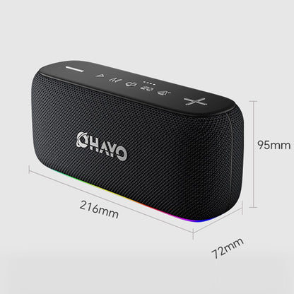 OHYAO Bluetooth 6.0 Speaker 60W Wireless Subwoofer Powerful Sound Deep Bass with RGB Lights for Outdoor Party Hiking Music Fun