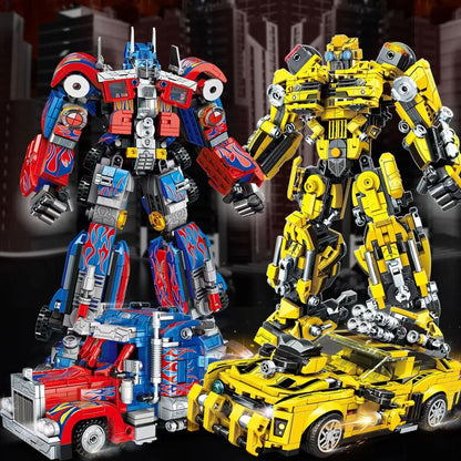 Transformando Carros de Corrida Blocos de Montar Caminhões Prime Reboques Robôs Kits Brinquedos Infantis para Meninos Adultos Presentes de Natal
