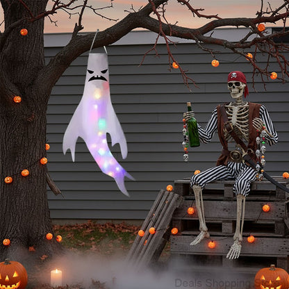 Halloween Decoration, Ghost Wind Tunnel Ghost Pendant, Halloween Party Venue DIY Decorations, Home Scary Ghost Festival Hanging