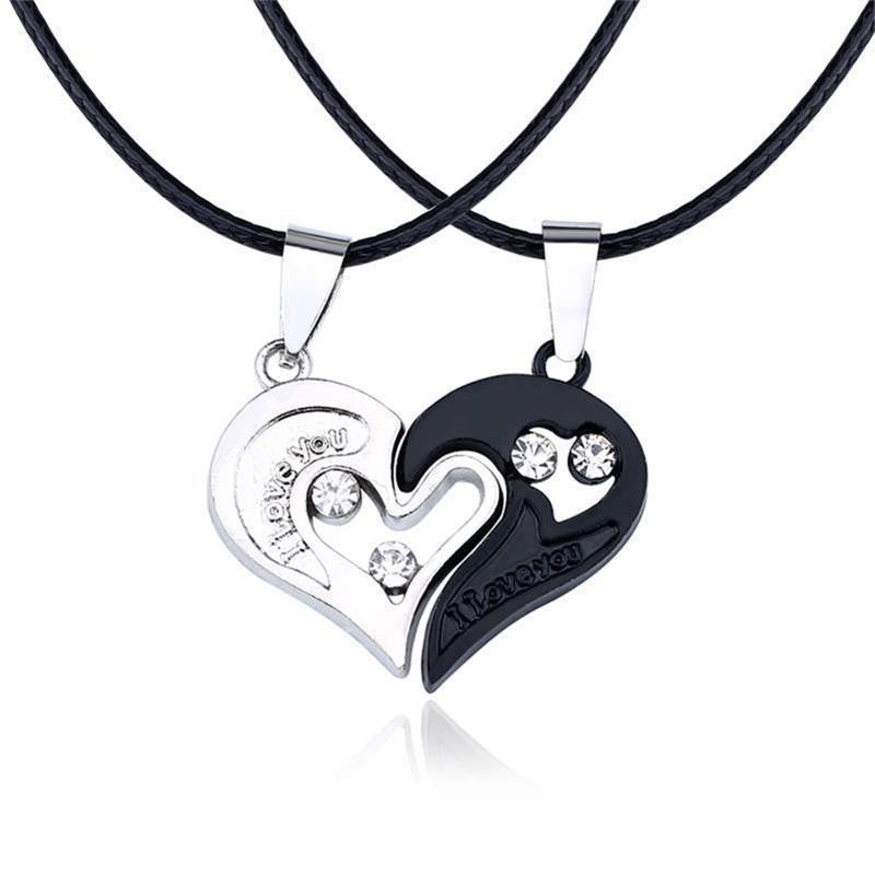 Eu Te Amo Melhores Amigos Colar de Casal Jóias Quebra-Cabeça BFF Chave Fechadura Tai Chi Coração Pingentes Colares para Mulheres Homens Presente Collier