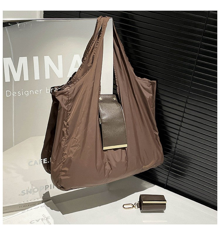 1PCS PU Polyester High Quality Hanging Bag for Shopping Large Capacity Foldable Portable Shopping Bag,Storage bag