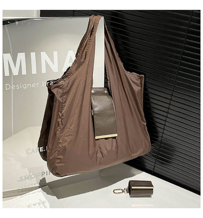 1PCS PU Polyester High Quality Hanging Bag for Shopping Large Capacity Foldable Portable Shopping Bag,Storage bag
