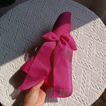 Chapéu de Palha Dobrável de Praia Proteção UV Chapéu de Sol Aba Larga para Viagem ao Ar Livre Férias Chapéu de Praia Dobrável chapéu de sol para mulher