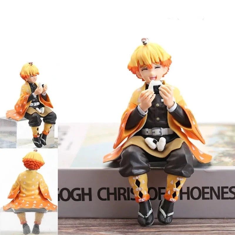 10-15cm Anime Demon Slayer Figura Kamado Tanjirou Nezuko Sentado Posição Action Figure PVC Modelo Boneca Coleção Brinquedo Presente