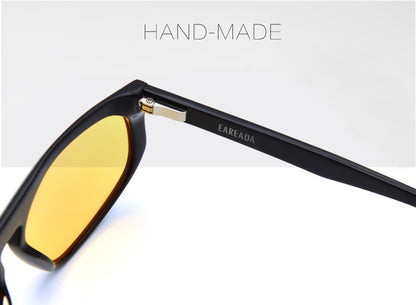 Iron Man Robert Downey Sunglasses Tony Stark Original Sunglasses Yellow Lens Cycling Glasses Man Car Driving Glasses Oversized