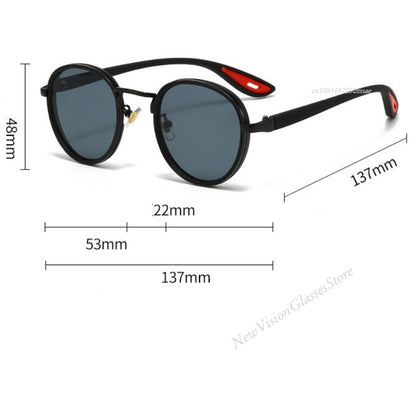 Vintage Designer Outdoor Sunglasses Men Round Fashion Plastic Titanium High Quality Sun Glasses Man UV Protection Glasses Woman
