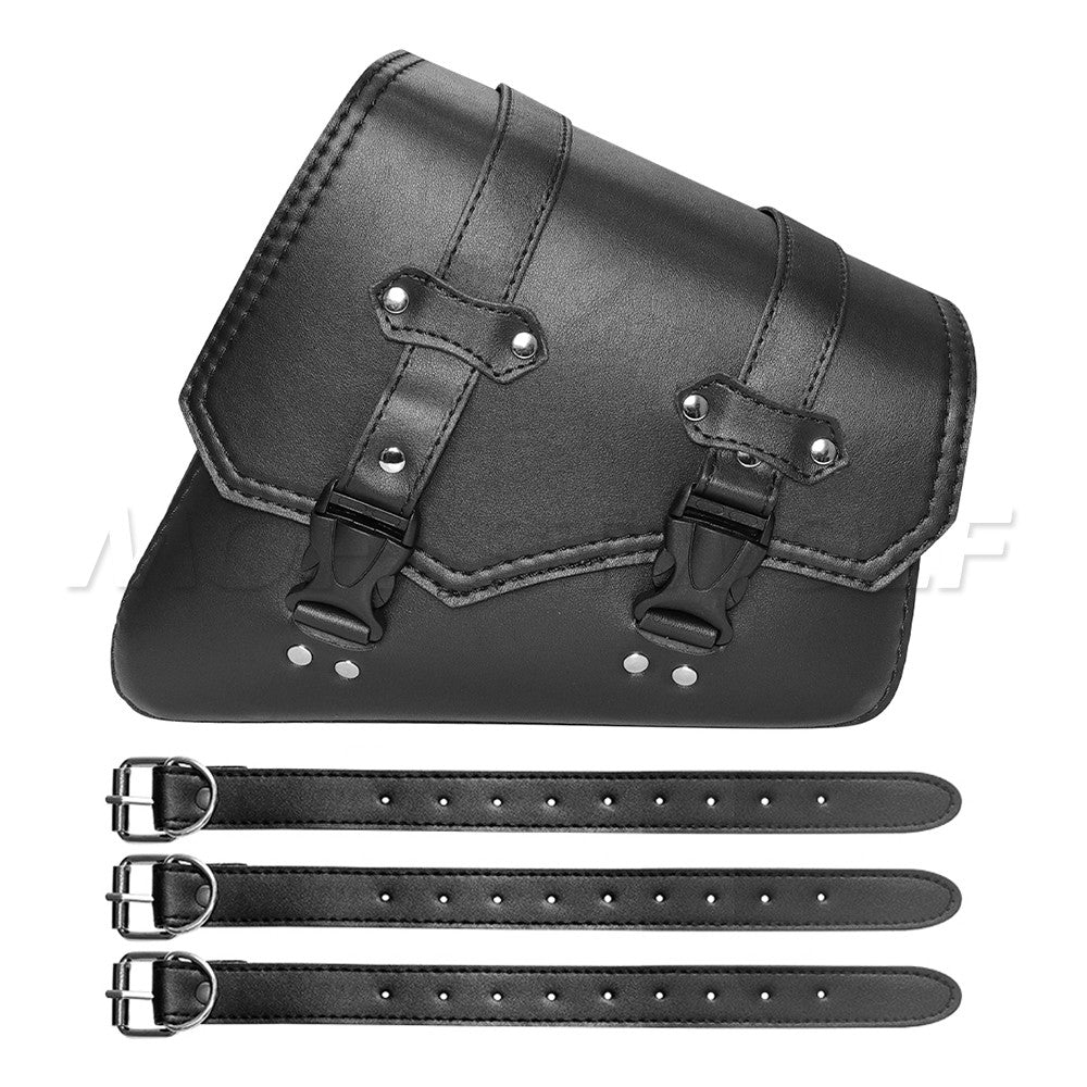 Universal Accessories Triangle Synthetic Leather Motorcycle Side Saddle Bag for Cafe Racer ATV For Harley Sportster XL 883/1200
