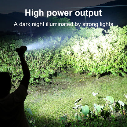 Super Bright Flashlight 10000000LM Torch High Power LED Flashlights Zoomable Lantern Rechargeable Lamp Magnet Tactical Lantern