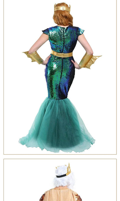 Sea King costume Halloween costume Pharaoh costume cosplay Justice League adult male and female performance costumes