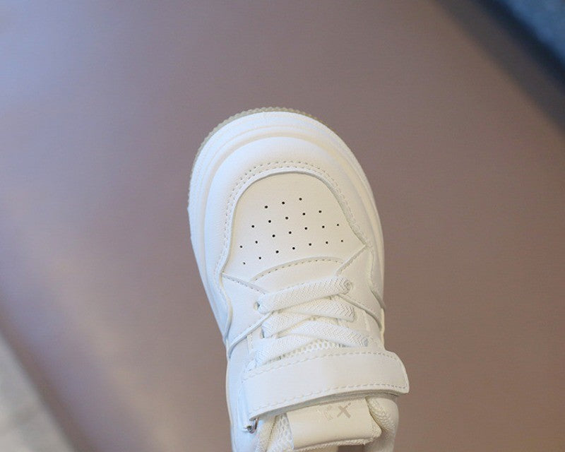 Children's White Shoes Spring and Autumn Kid's Sports Shoe Anti slip Lightweight Boys Board Shoes Soft Sole Baby Casual Shoes