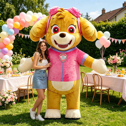 SAYGO Cartoon Dog Inflatable Costume Mascot Adult Character Cosplay Animal Birthday Halloween Party Event Set