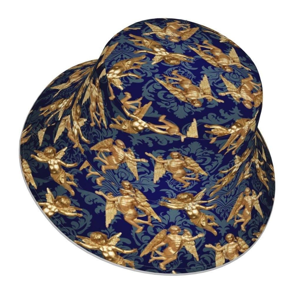 Angel Reflective Bucket Hat Summer Hats Fisherman Hat Foldable Women Men Sunscreen Shade Caps