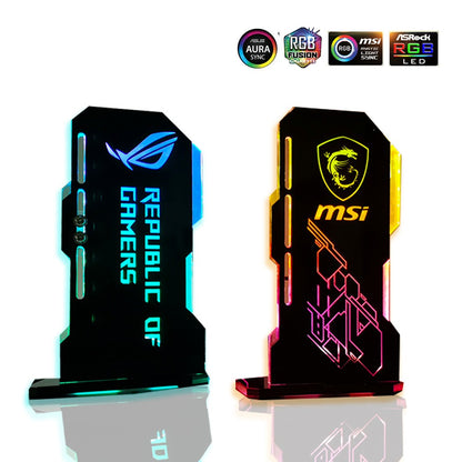 Suporte Vertical Ajustável de Placa de Vídeo MSI VGA ARGB para PC ROG, Suporte para Chassi de Placa de Vídeo, Cooler de Água Personalizado, MOD 5V 3 Pinos AURA