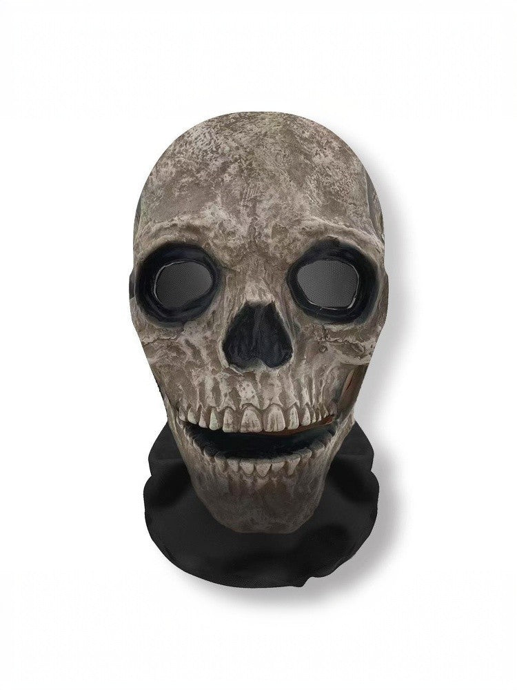 Halloween Ghost Face 3D Printed Mask Stretch Mesh Full Face Mask Skull Headdress Funny Party Halloween Horror Cosplay Props