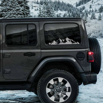 2PCS Car Stickers For Jeep Renegade Liberty Patriot Wrangler JK Grand Cherokee Rubicon Compass Vinyl Mountain Decals Accessories