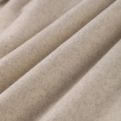 Elegant Faux Fur Cuffs Woolen Coat With Belt For Women Fashion Lapel Long Sleeve Lace Up Maxi Jacket Lady 2025 Autumn Outerwear