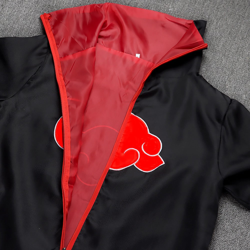Anime Hokage Akatsuki Cosplay Ninja Costume Cloaks with Headband Pain Uchiha Itachi Sasuke Sasori Kakuzu Comic Con Clothes
