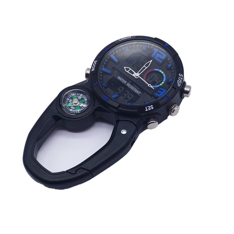 Climbing Watch Clip On Backpack Carabiner Analog Quartz Pocket Watch Men Mountaineering Outdoor Sports Man Woman Buckle Watches