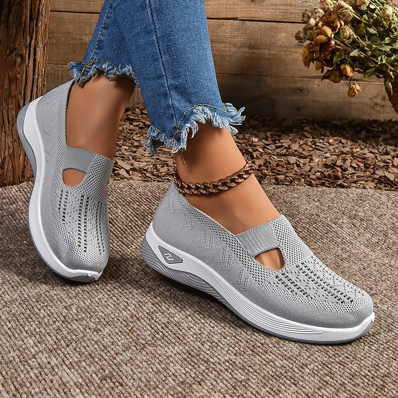 Women Wedges Sneakers High Quality Shoes Slip On Flats Men Loafers Breathable Mesh Running Sneakers Ladies Sport Shoes