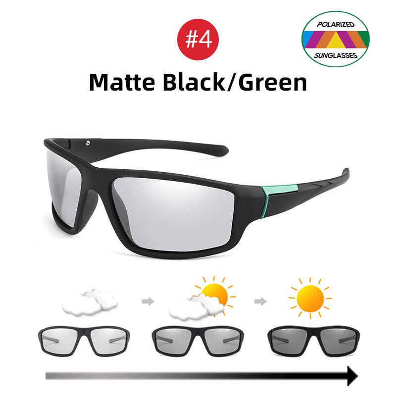 Óculos de Sol Fotocromáticos VIVIBEE Masculino Óculos Esportivos Pretos Feminino com Mudança de Cor Polarizados para Dirigir 2025 Óculos de Sol com Descoloração