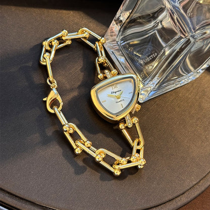 Ladies' Fashionable Trendy U-Shaped Quartz Watch with New Polygonal Alloy Case Must-Have Accessory for Trendy Outfits