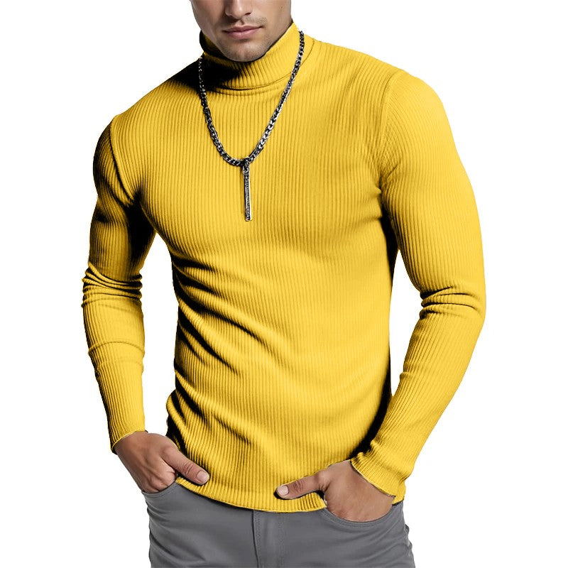 Animal Game Luxury Men's Cold Blouse Casual Sweaters Turtleneck Pullover Basic Tshirts Stripes Streetwear Warm Coats Knit Men