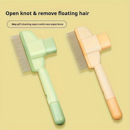 1pc Self-Cleaning Pet Comb, No Power Needed,  Gentle Bathing Tool, Easy-to-Use Pet Grooming Essential by Petsafe