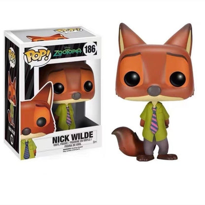Funko Pop! Nick Wilde Zootopia Judy Hopps Flash Bonecos de Ação Edição Limitada Modelo de Estatueta Bonecos de Brinquedo Figura de Vinil Presente Infantil