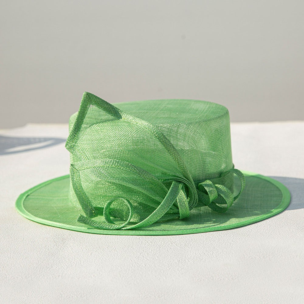 Chapéus Fascinators CLÁSSICOS SINAMAY para Mulheres Chapéu de Sol Feminino Chapéus de Verão com Aba Larga Chapéu Boater Festa do Chá Derby Igreja CHAPÉU DE CASAMENTO