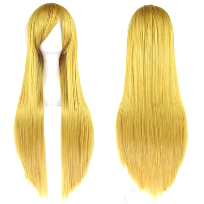 Soowee 80cm Cabelo Sintético Comprido Branco Roxo Perucas Cosplay Festa Preto Cabelo Liso Peruca Postiça para Mulheres