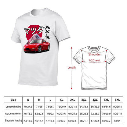 Classic RX-7 T-Shirt t shirt man casual black cotton t-shirt plain for man package T-Shirt