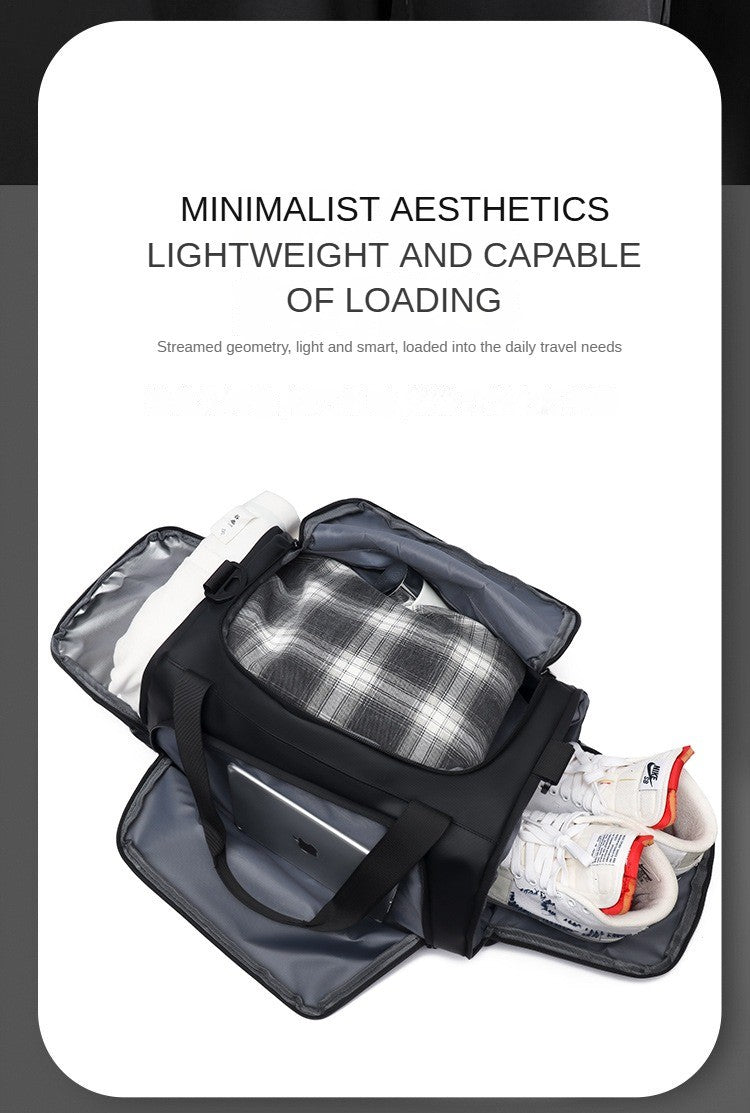 Customized Travel Bag Logo Large Capacity Storage Bag Men's Handheld Shoulder Bag Sports Gym Bag DIY