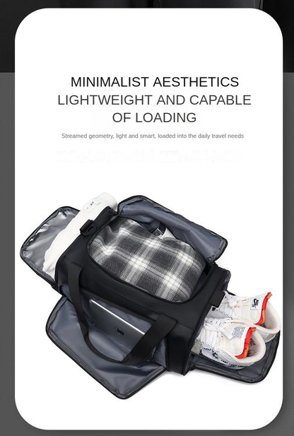 Customized Travel Bag Logo Large Capacity Storage Bag Men's Handheld Shoulder Bag Sports Gym Bag DIY