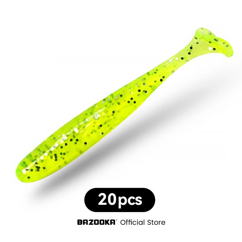 Bazuca 100mm 150mm Isca de Pesca Big Easy Shiner Shad Worm Silicone T Cauda Iscas Macias Wobbler Swimbait Pesca Baixo Perca Inverno