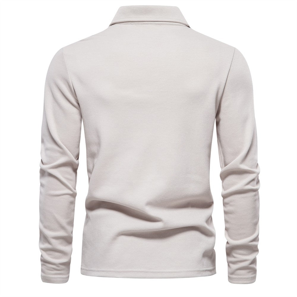 AIOPESON Men's Embroidery Polo Shirt Fashion Turn down Collar Casual Social Luxury Golf Shirt