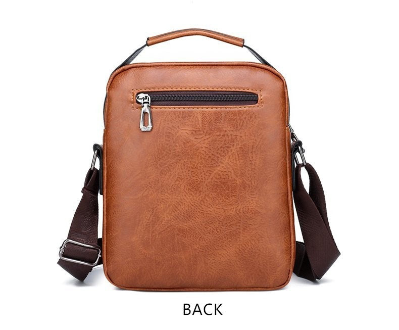 JEEP BULUO Luxury Brand Men Crossbody Messenger Bags Business Casual Handbag Male PU Shoulder Bag Large Capacity