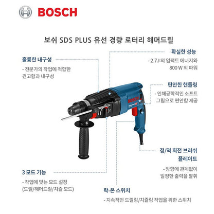BOSCH Eletropneumático Bosch GBH2-28DRE, 1000W, Com Maleta