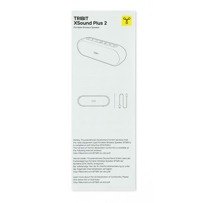 Caixa de Som Portátil Bluetooth TRIBIT XSound Plus 2, 30W de Potência, à Prova d'Água IPX7, Sem Fio, 24 horas de Reprodução Para Acampamento, Caminhada