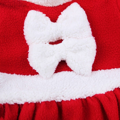 Christmas Baby Santa Claus Cosplay Costume Baby Boys Girls 3/4 Sleeve Clothes Toddler Kids Dress Children Clothing for 1-8 Years