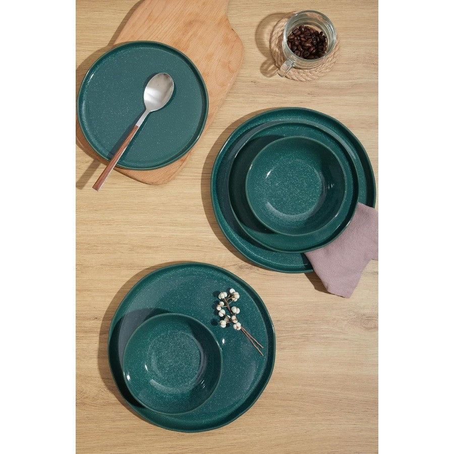 Ceramic Dinnerware Set for 4 with Reactive Glaze Plates and Bowls Microwave Safe and ChipResistant Ideal for Modern Dining Room