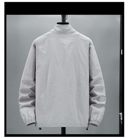 Men Teens Breathable Ultrathin Ultralight Stand Collar Quick Dry Sun-Protective Camping Hiking Jacket Skin Coat Windbreaker