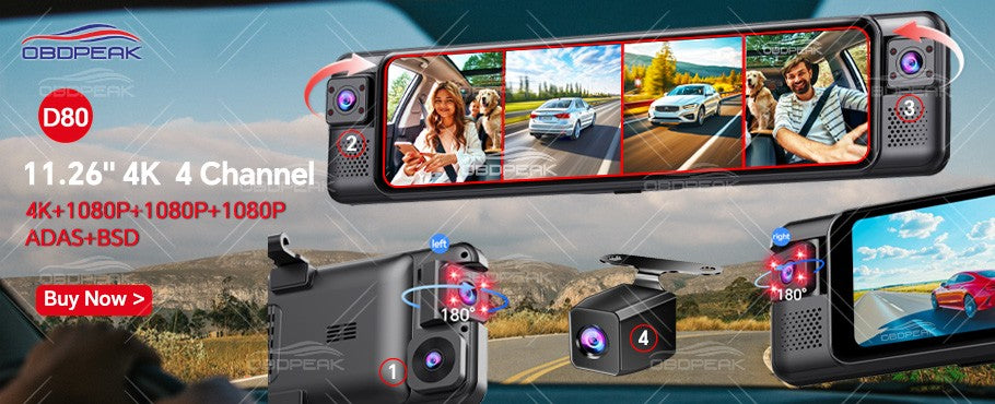 K2 Pro 11.3" DVR Automotivo 4K Câmera Sem Fio Carplay Android Auto Tela AI Câmera de Painel Gravador de Vídeo de Lente Dupla GPS de Navegação de Painel