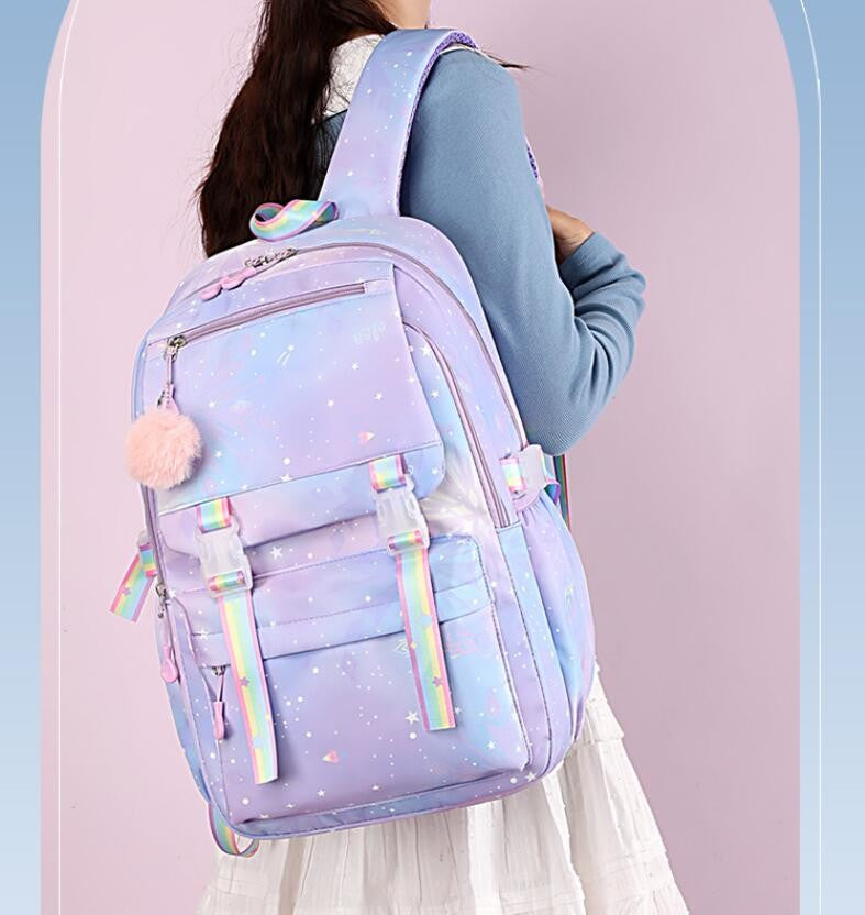 Cartoon Lilo Stitch Printed Backpack Teenger Girl Boy Schoolbag Kawaii Student Children Schoolbag Laptop Bookbag Travel Bag