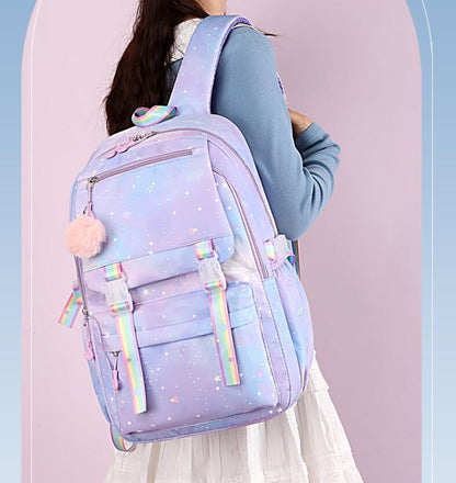 Cartoon Lilo Stitch Printed Backpack Teenger Girl Boy Schoolbag Kawaii Student Children Schoolbag Laptop Bookbag Travel Bag