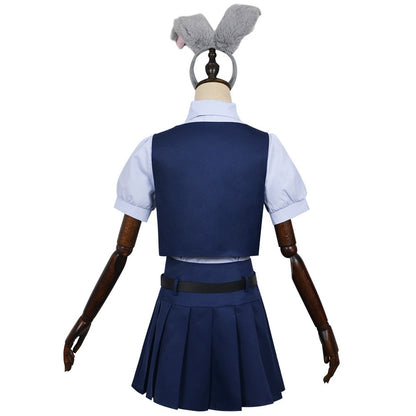 Hot Movie Zoo Judy Cosplay Costume Adult Rabbit Police Officer Cosplay Halloween Carnival Party Suit With Rabbit Ear Headwear