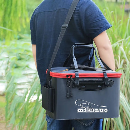 WALK FISH Bolsa de Pesca Espessa Dobrável de EVA Balde de Pesca Portátil Caixa de Peixe Vivo Armazenamento ao Ar Livre Bolsa Impermeável para Acampamento e Caminhada