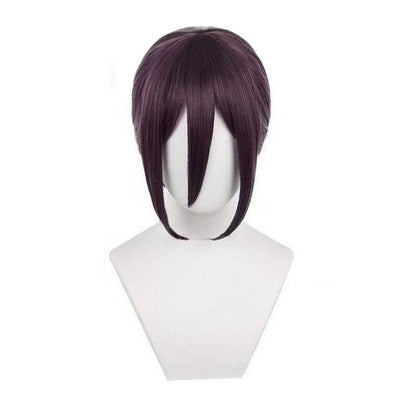 Serra Elétrica Homem Reze Cosplay Peruca Sintética Curta Reta Peruca Anime Coser Menina Bonito Fibra Resistente Ao Calor Peruca de Alta Qualidade Dia das Bruxas